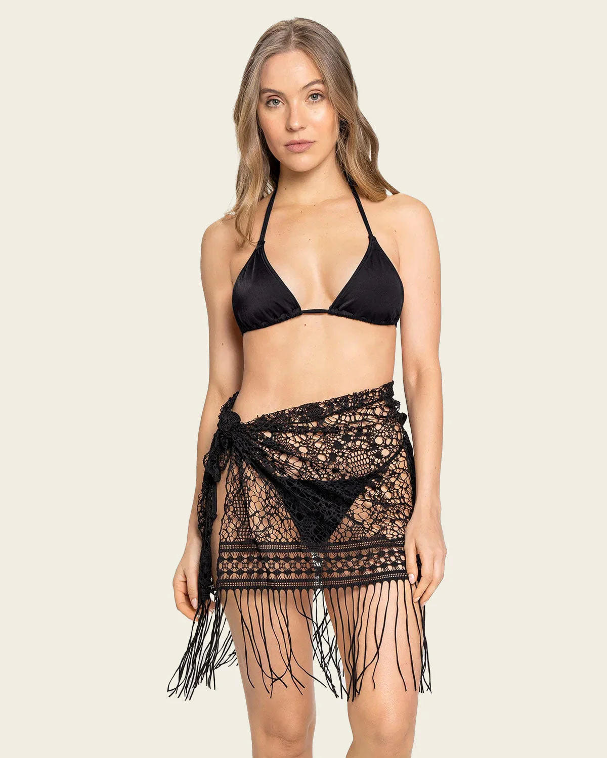 Transparenter Sarong im Blumendesign - Image 2